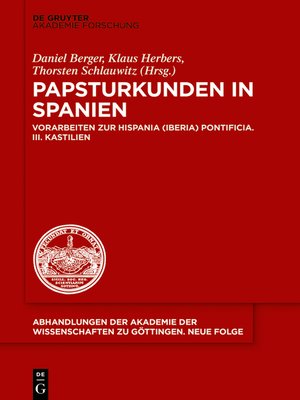 cover image of Papsturkunden in Spanien